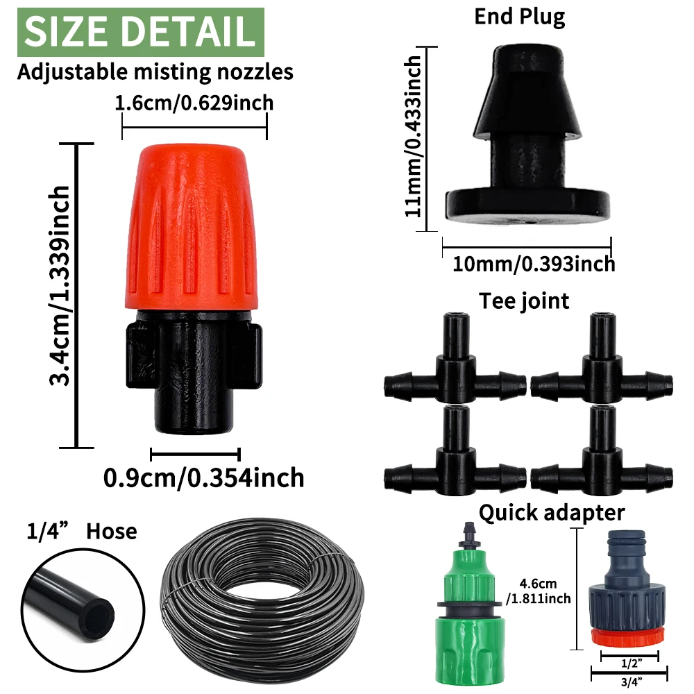 Fog Nozzles Irrigation Kit 5M- - Plant Parent Kit recension och pris